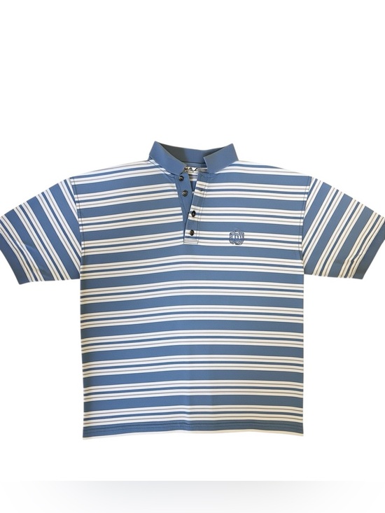Bugle Boy Other - Men's Vintage Blue Stripe Bugle Boy Polo Short Sleeve 90s Y2K